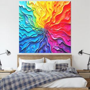 Arte de remolino de arcoíris texturizado