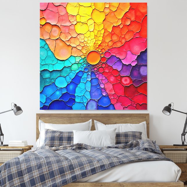 Arte de remolino de rueda de color abstracto (Insitu(Dormitorio))