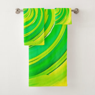 Arte de remolino verde y amarillo vívido