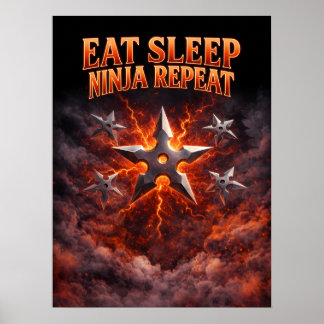 Arte de Repetir Comer Dormir Ninja