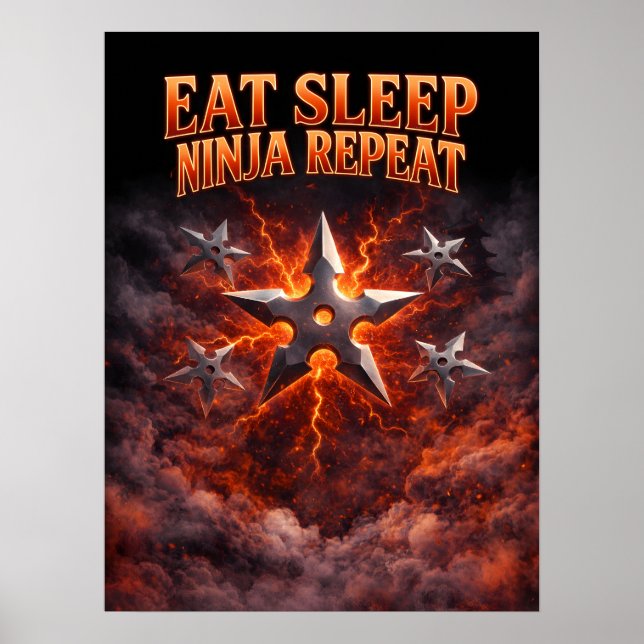 Arte de Repetir Comer Dormir Ninja (Frente)