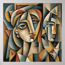 Arte de retrato cubista Imprimir Picasso Inspirado