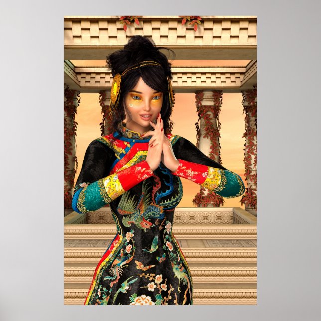 Arte de retrato de fantasía de emperatriz china (Frente)