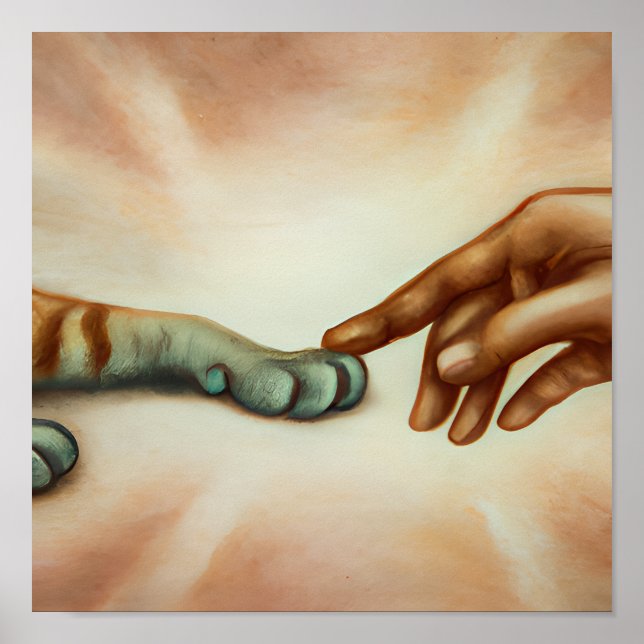 Arte de retrato de gato creado por Dios (Frente)