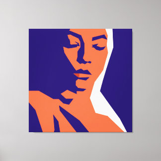 Arte de retrato de mujer geométrica moderna