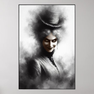 Arte de retrato de mujer victoriana misteriosa y e