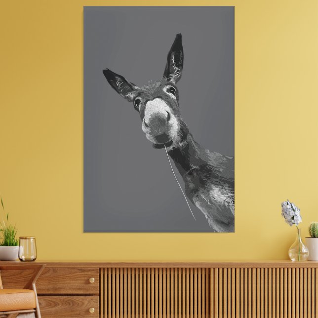 Arte de retrato en escala de grises de burro diver (Insitu (Sala de estar))