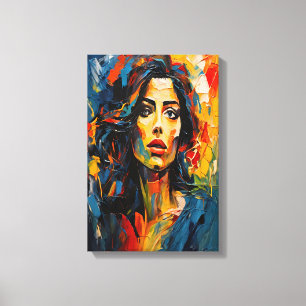 Arte de retrato expresionista radiante