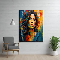 Arte de retrato expresionista radiante