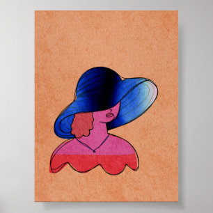 Arte de retrato femenino abstracto moderno