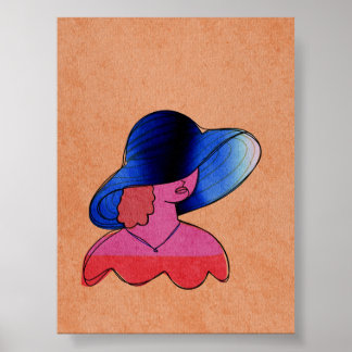 Arte de retrato femenino abstracto moderno