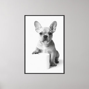 Arte de retrato lindo French Bulldog cachorro pape