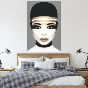 Arte de retrato tribal futurista abstracto