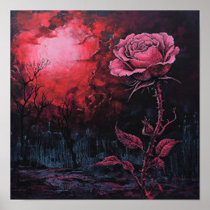 Arte de Rosa Botánica Rústica Diy Decoración