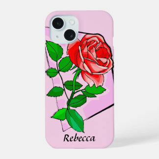 Arte de rosa rojo único personalizado