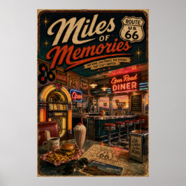 Arte de Ruta 66 Diner Millas Recuerdos