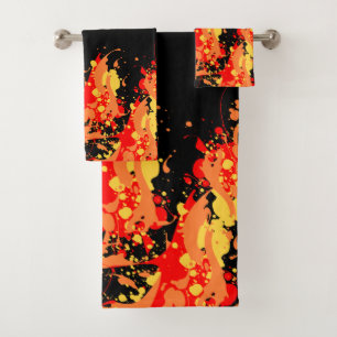 Arte de salpicadura abstracta _ naranja amarillo y