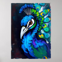 Arte de salpicadura de pavo real radiante - Arte d