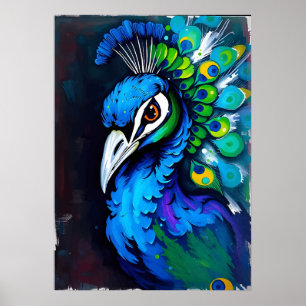Arte de salpicadura de pavo real radiante - Arte d