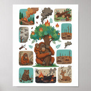 Arte de Salvar Orangután Detener la Deforestación