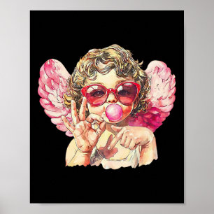 Arte de San Valentín Rosa Bubblegum de Cute Cupid 