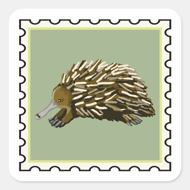 Arte de sello australiano de equidna lindo (Anverso)