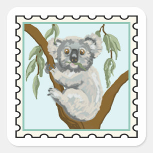 Arte de sello australiano de koala lindo