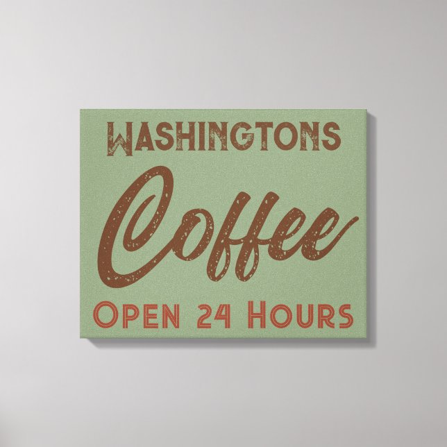 Arte de Señal de Café Vintage Personalizado (Anverso)
