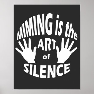 Arte de silencio de Mime Pantomime