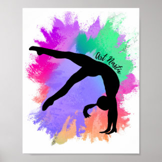 Arte de silueta de gimnasta