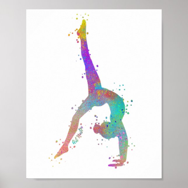 Arte de silueta de gimnasta (Frente)