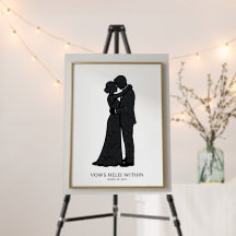 Arte de silueta de votos personalizados – Boda per