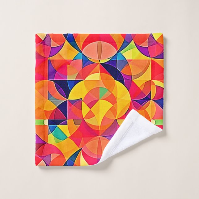 Arte de simetría abstracto vibrante (Toallita)