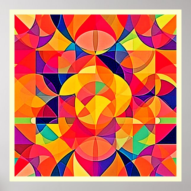 Arte de simetría abstracto vibrante (Frente)