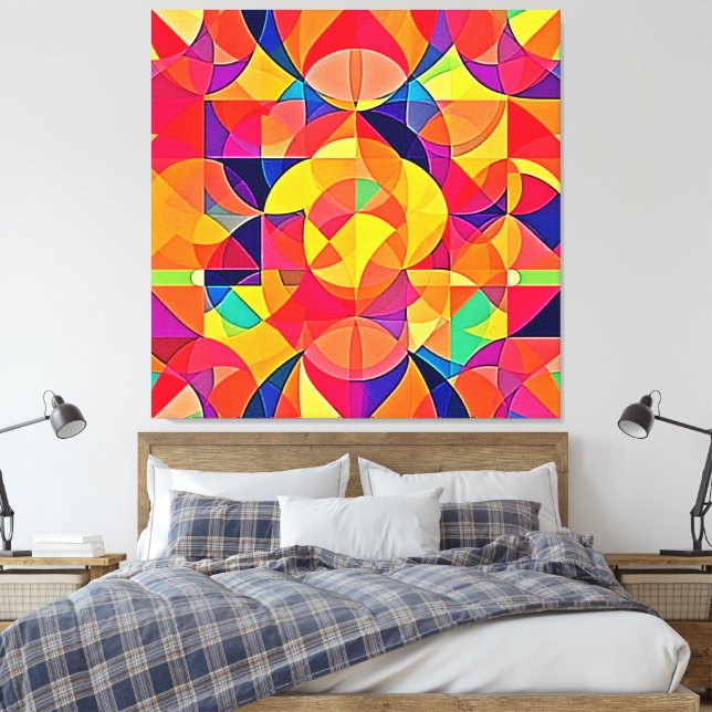 Arte de simetría abstracto vibrante (Insitu(Dormitorio))
