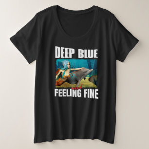 Arte de sirena de delfín del océano azul sentiment
