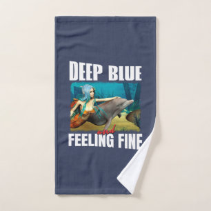 Arte de sirena de delfín del océano azul sentiment
