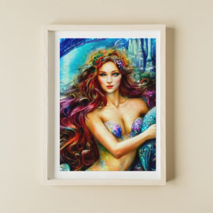 Arte de sirena de fantasía hija de Neptuno