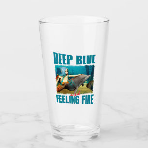 Arte de sirena delfín azul profundo y sintiéndose 