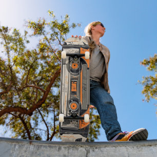 Arte de skateboard de mixtape Retro para un viaje