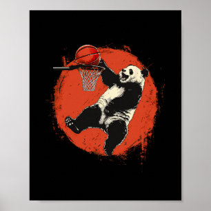 Arte de Sketll Panda Bear Slam Dunk Jugador Sketll