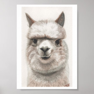 Arte De Sonrisas De Alpaca Preparado Para Enmarcar