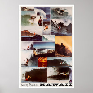 Arte de surf de Hawái Foto de surfista Impresión h