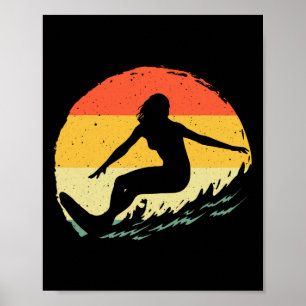 Arte de surf para mujeres chicas playa surfista ha