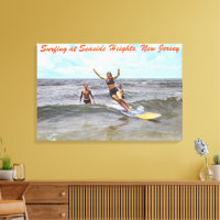 Arte de surf vintage de Seaside Heights, Nueva Jer