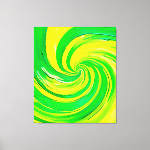 Arte de Swirl intenso verde y amarillo