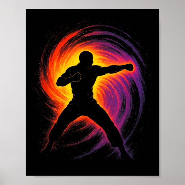 Arte de Taekwondo - Patada de Artes Marciales Core (Frente)