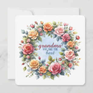 Arte de tarjeta de felicitación impresa "ABUELA er