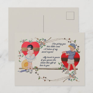 Arte de tarjeta del día de San Valentín victoriana