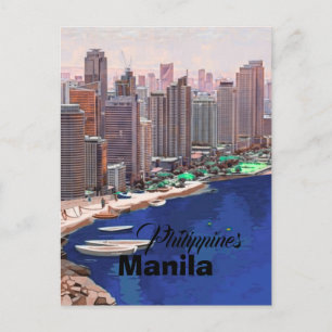Arte de tarjeta postal de Manila Filipinas, Filipi